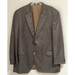 Jack Victor Landonwood Sport Coat 48L Brown Wool Bamboo Blend Made in Canada